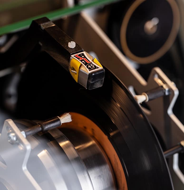 Marshall turntable and record mechanism.