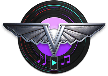 Victory metal logo on 45 vinyl record background.