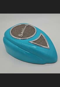 Seeburg Teal Teardrop Speaker – Original – Older restoration.