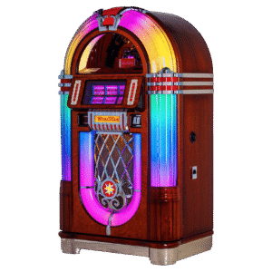Wurlitzer 1015 Tribute 45 rpm record 3 quarter view.